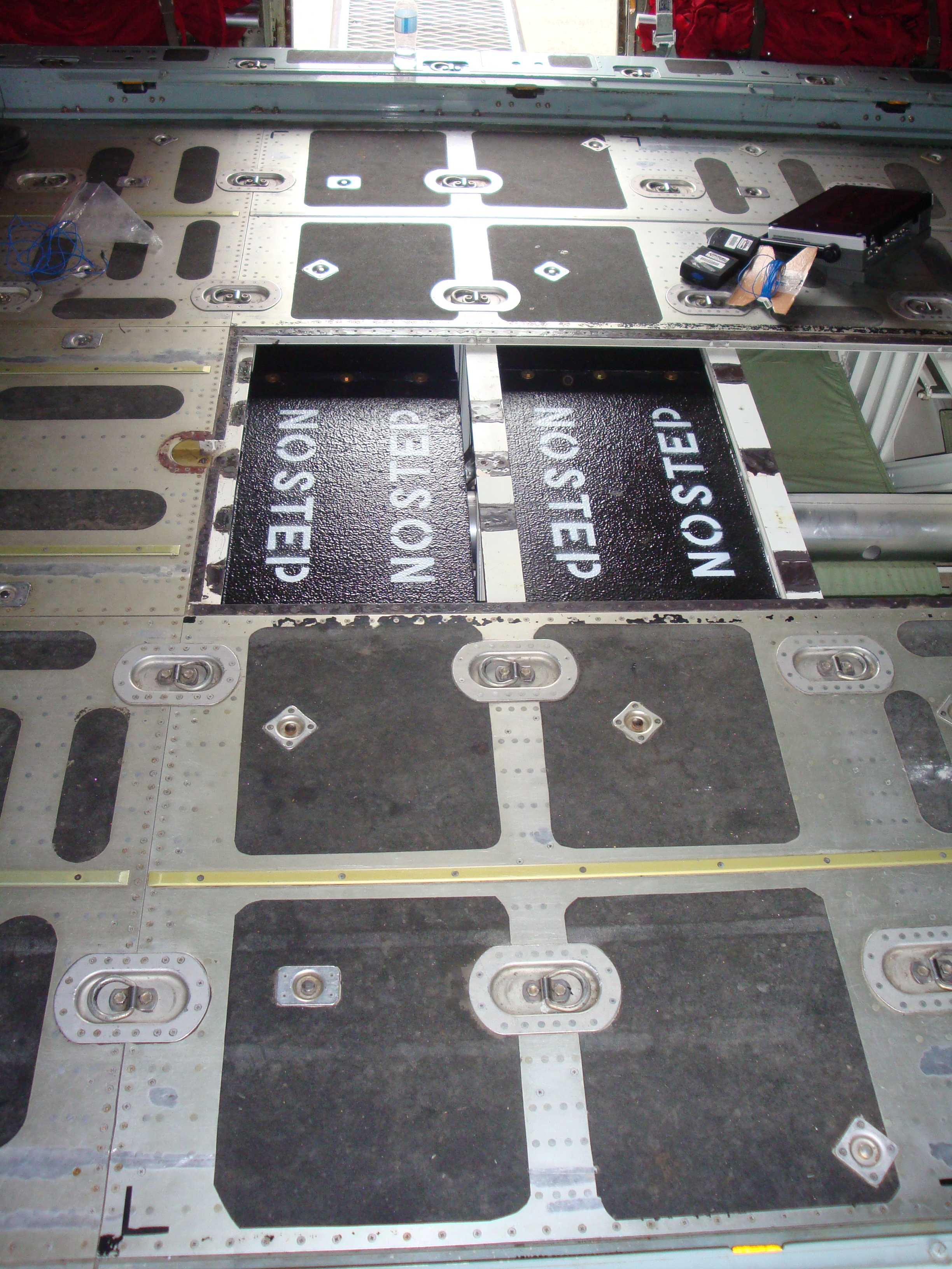C-130 Loadmaster area center underfloor armour installation