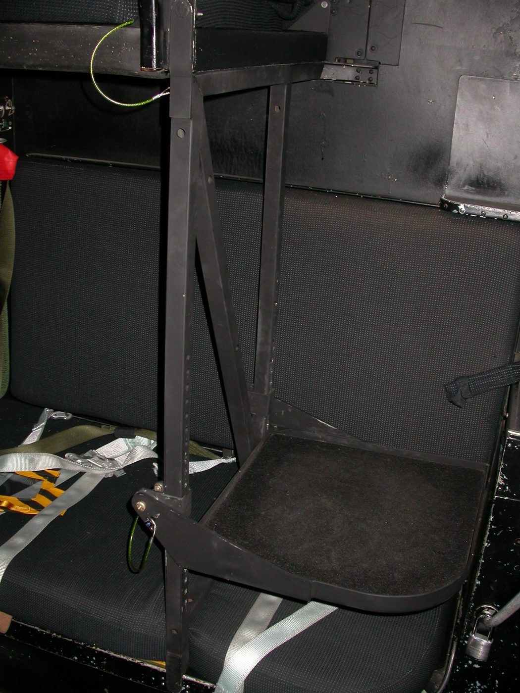 AMCE height-adjustable Observer support platform installed beneath the C-130 cupola